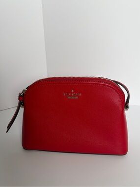 kate spade Red Leather Dome Crossbody